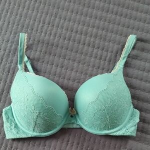 Victoria's Secret Aqua Blue Body Perfect Shape Bra 34c